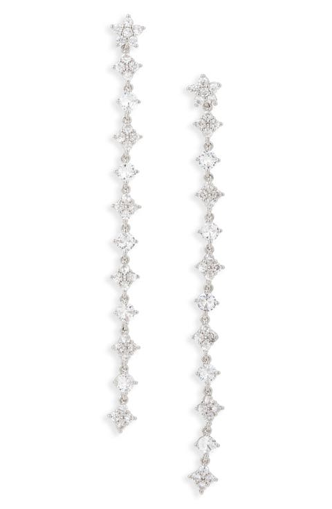 Crystal Linear Drop Earrings