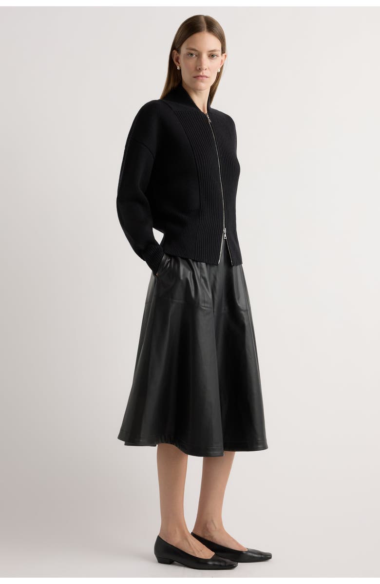 Modern Citizen Manning Organic Cotton-Wool Zip Cardigan, Alternate, color,