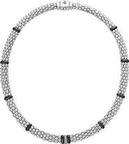 LAGOS Black Caviar Pavé Diamond Collar Necklace