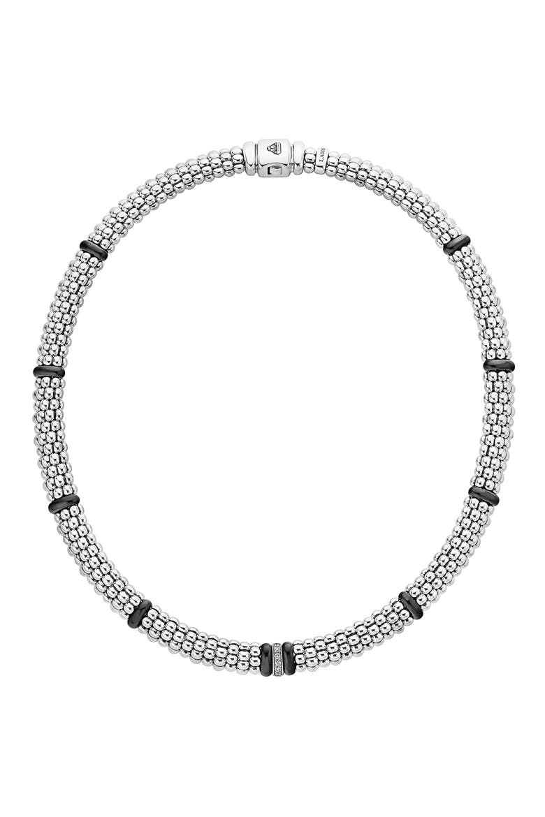 Black Caviar Pavé Diamond Collar Necklace video