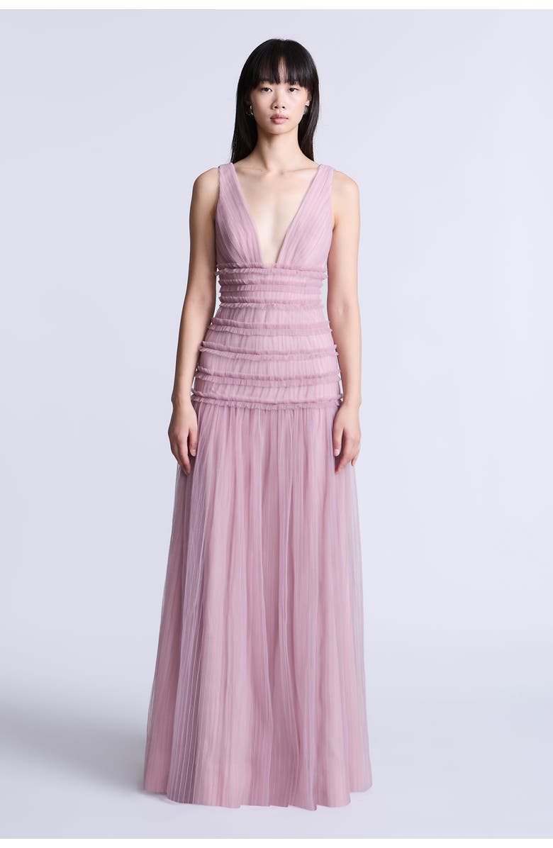 BCBG Maxazria Iris Gown, Main, color, Valerian Purple