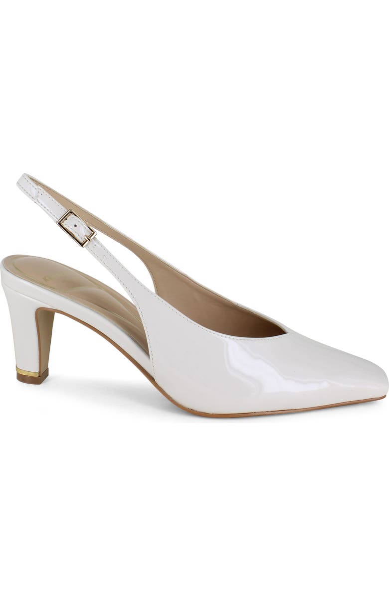 Kenneth Cole Meilani Slingback Pump, Alternate, color, Ecru Patent