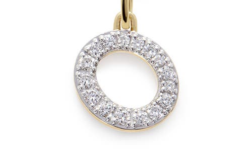 Monica Vinader Lab Created Diamond Initial Pendant Necklace In Gold