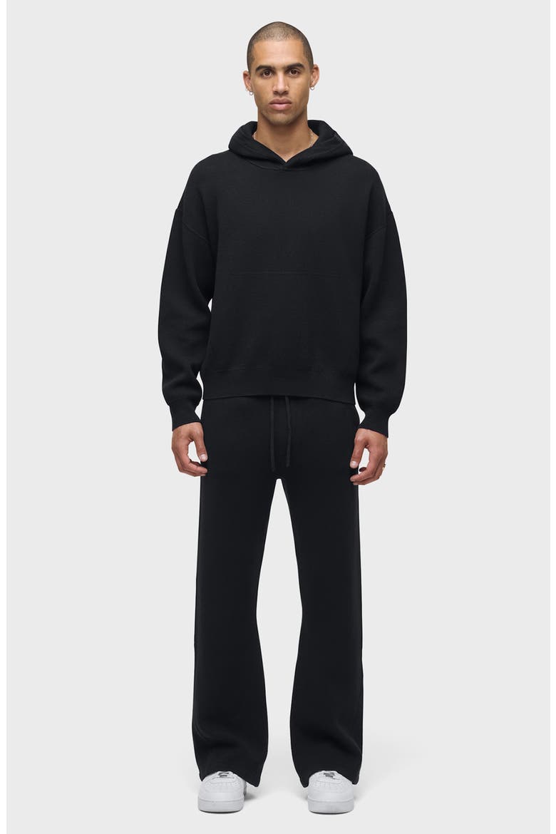Cotton & Cashmere Double Knit Kick Flare Pants, Alternate, color, PITCH BLACK
