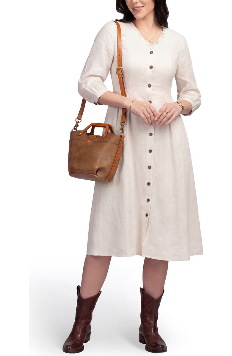 OLD TREND Sprout Land Mini Leather Tote, Alternate, color, Taupe