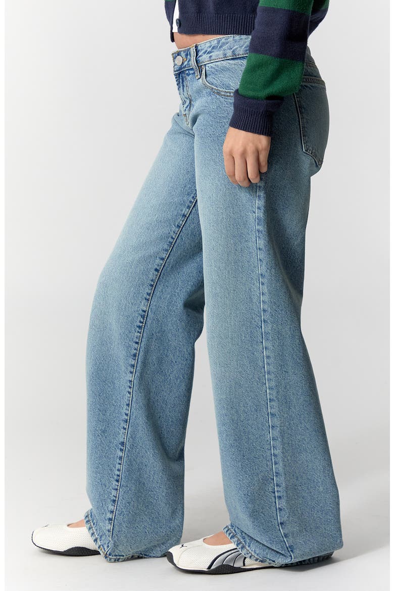 Zoe Low Rise Girlfriend Wide Leg Jeans, Alternate, color, MEDIUM INDIGO