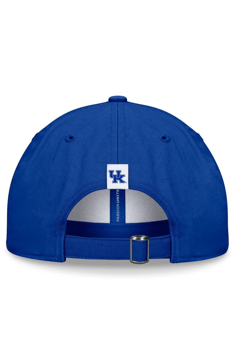 TOP OF THE WORLD Men's Top of the World White/Royal Kentucky Wildcats Heritage Weston Adjustable Hat, Alternate, color, White