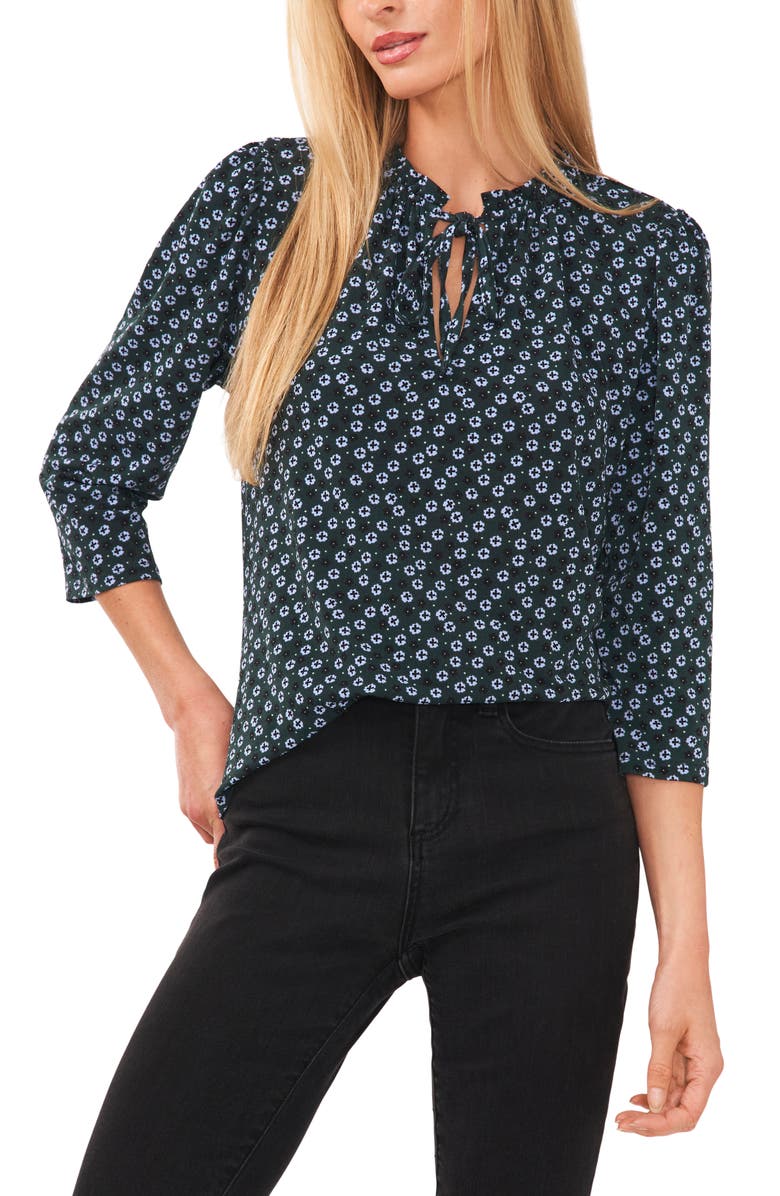 CeCe Ruffle Tie Neck Blouse, Main, color,