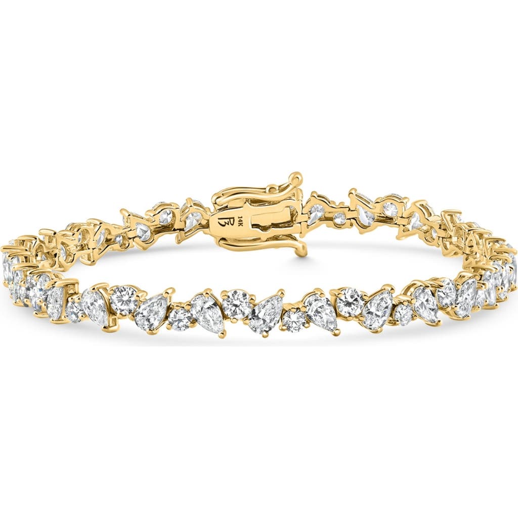 Bliss Diamond 4.10ct Multi-stone Diamond 7" Tennis Bracelet 14k Gold Lab Grown In 14k Yellow Gold