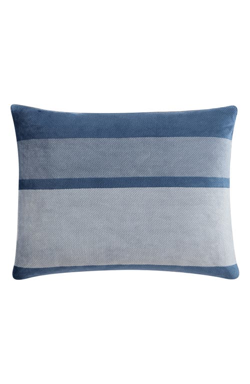 Nautica Linden Stripe Plush Comforter Set In Navy