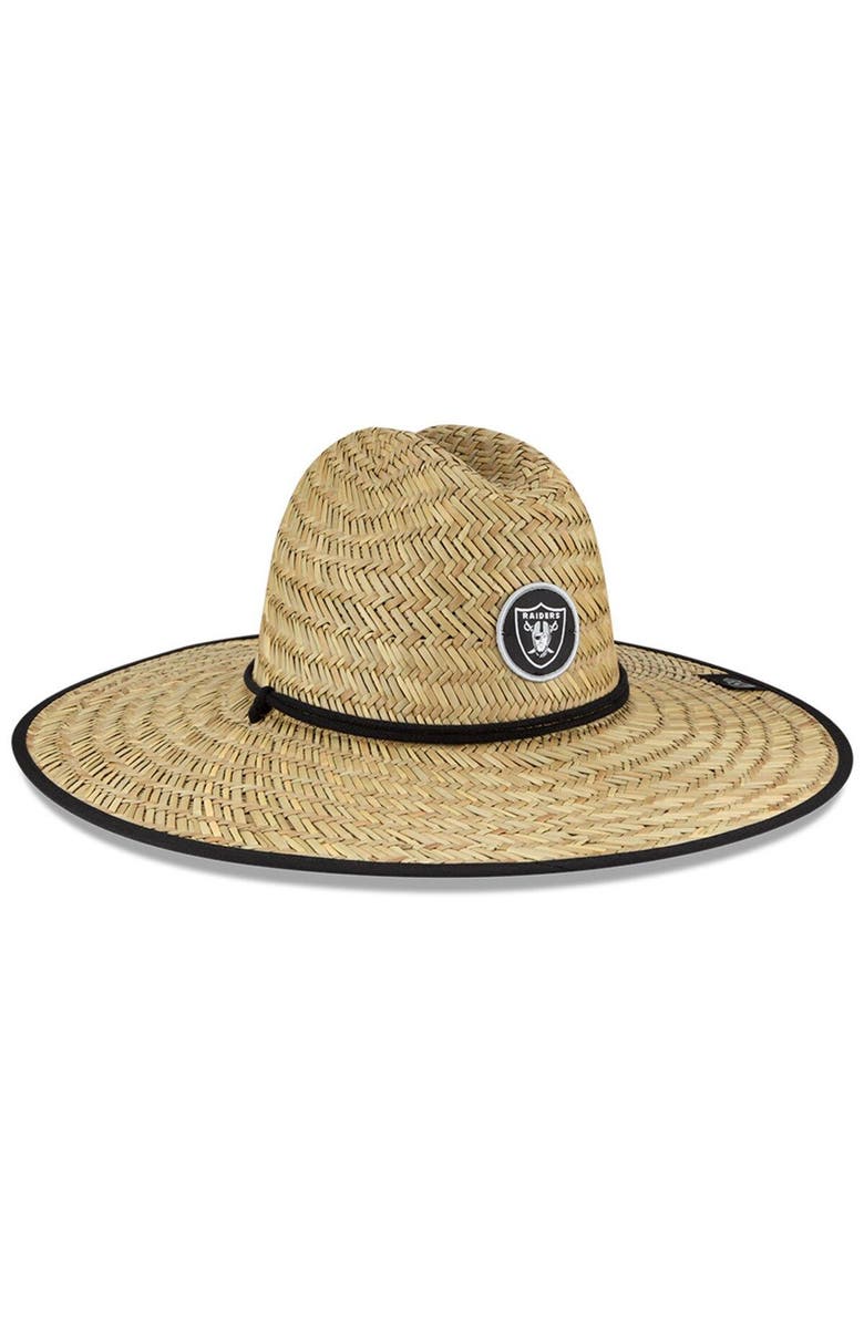 New Era Men's New Era Natural Las Vegas Raiders NFL Training Camp Official Straw Lifeguard Hat, Alternate, color, 