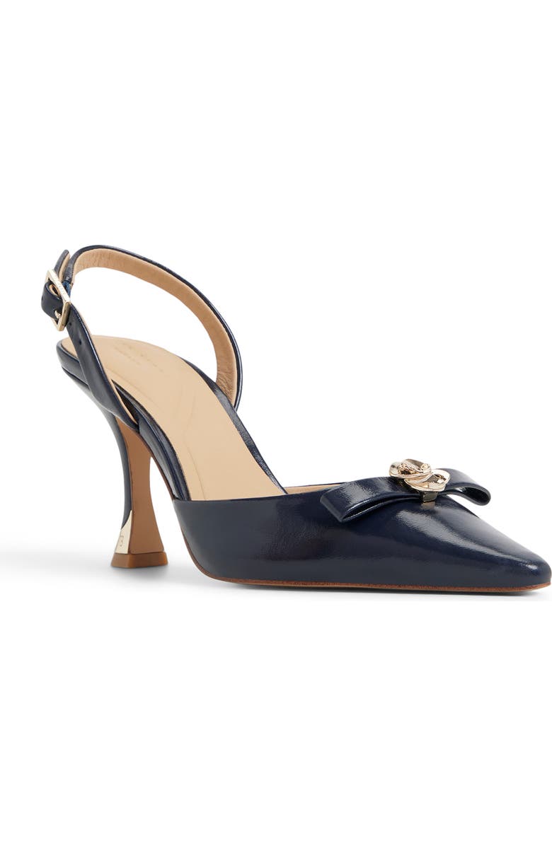 Ted Baker London Sienna Slingback Pointed Toe Pump, Main, color, Navy