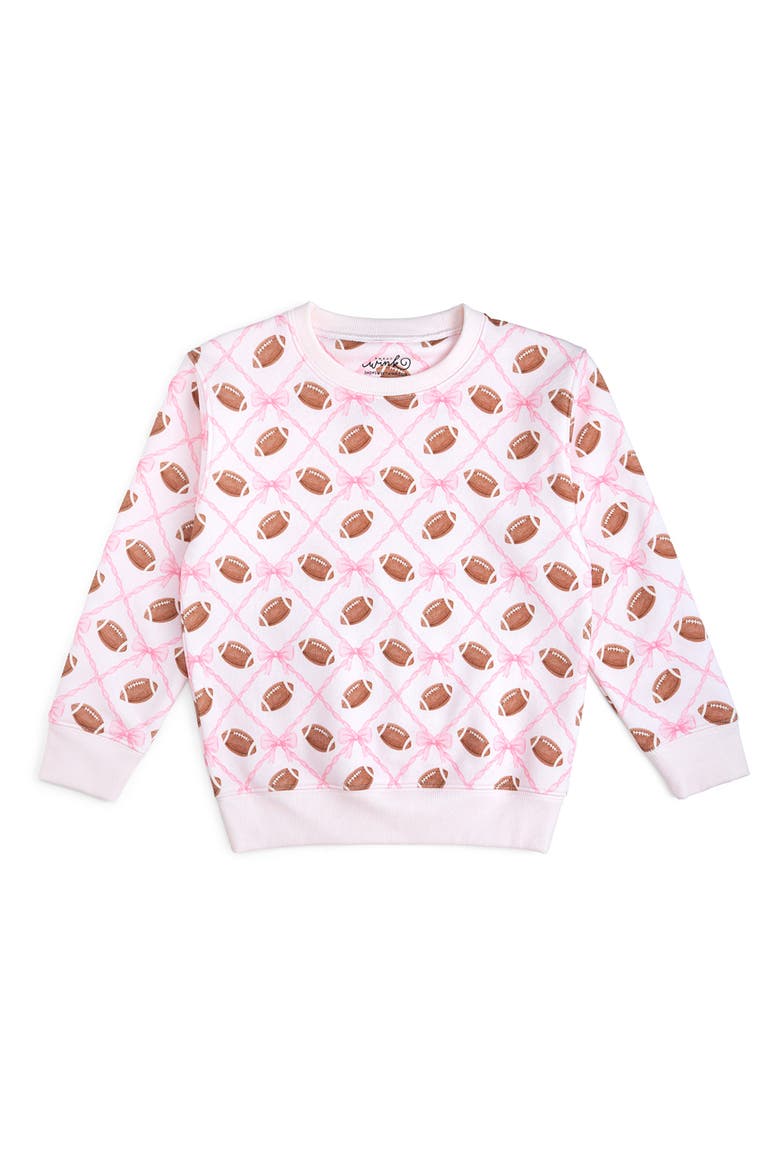 Football Trellis Sweatshirt, Main, color, Ballet Pink