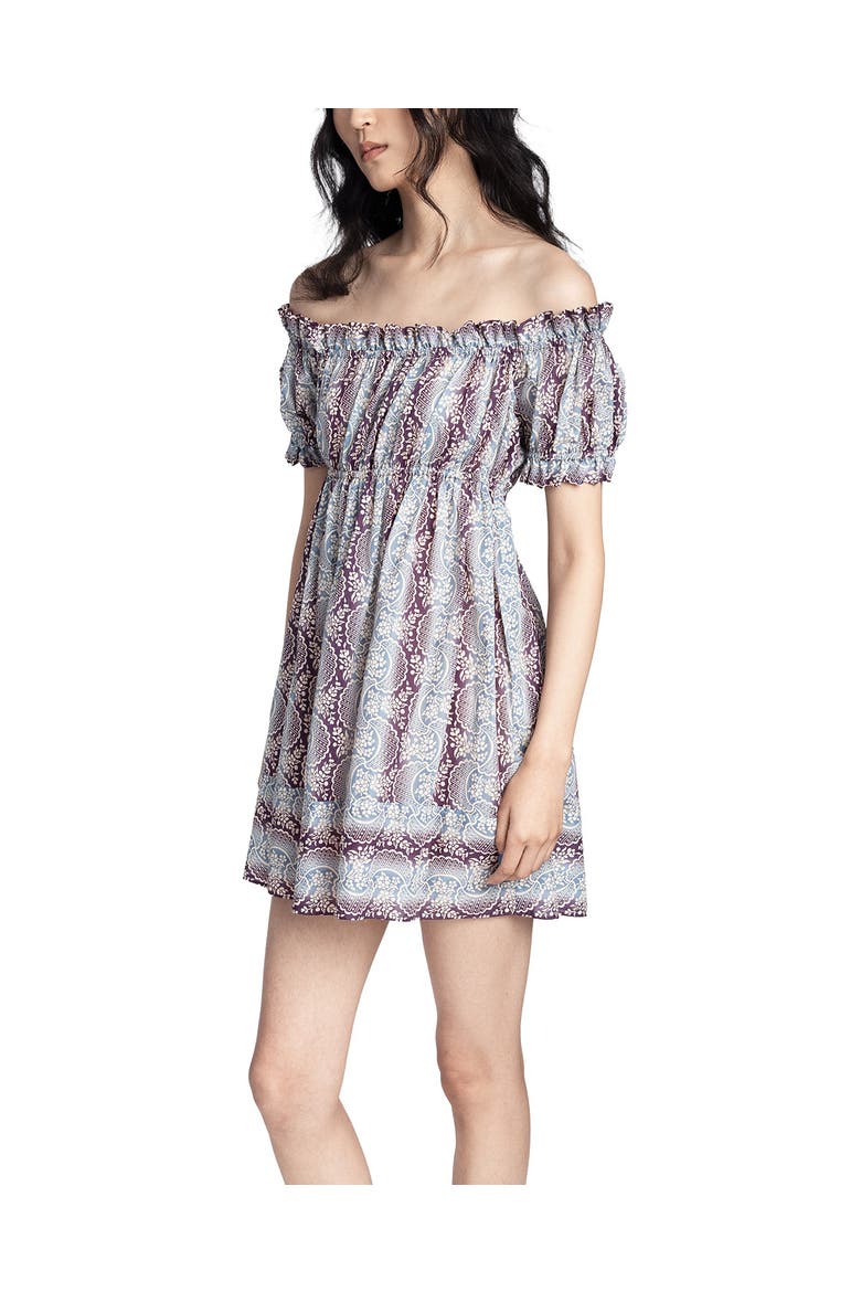 Ombre Ribbons Cotton Dress, Alternate, color, AMETHYST MULTI