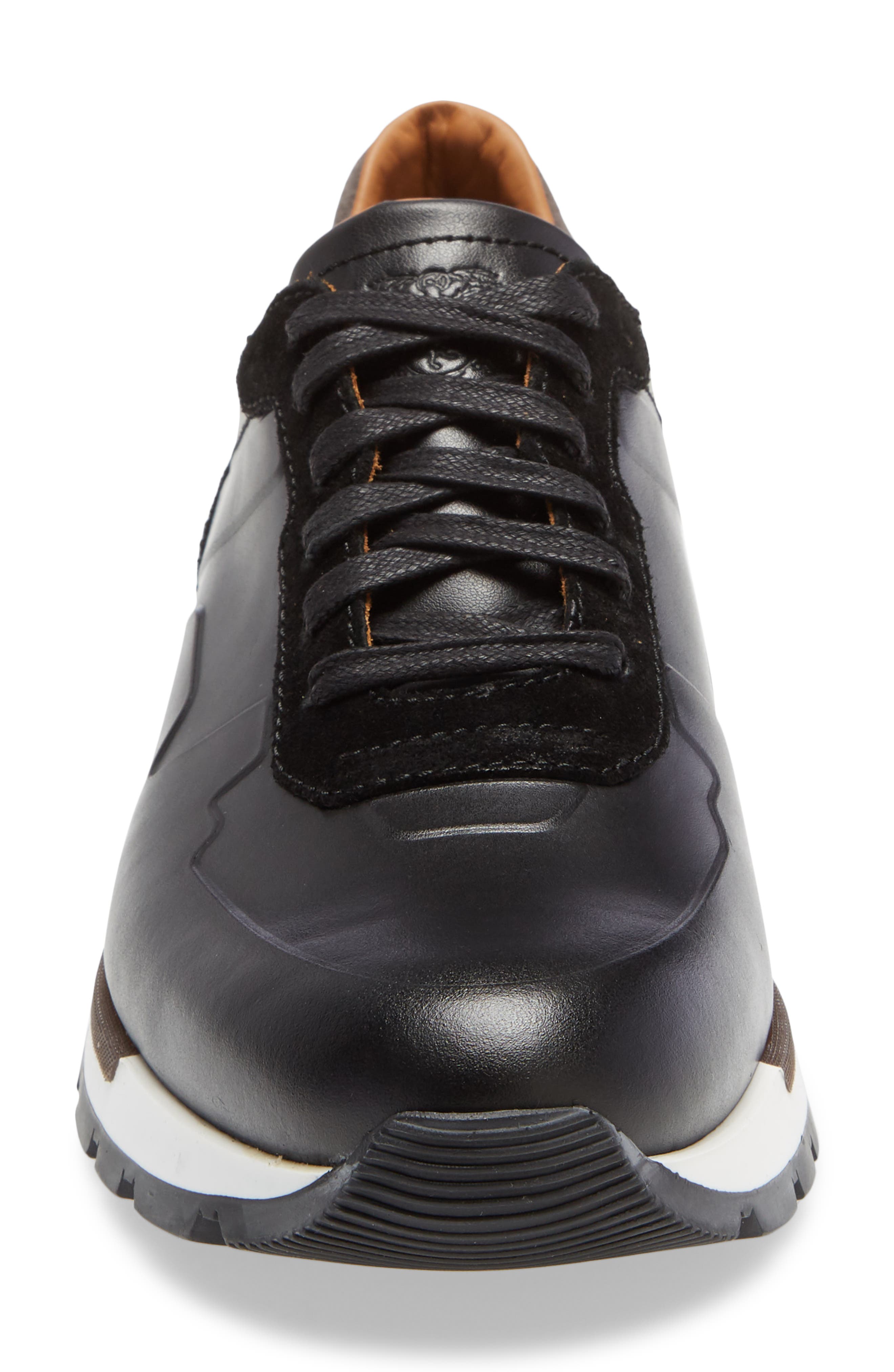 Davio Low Top Sneaker, Alternate, color, BLACK LEATHER
