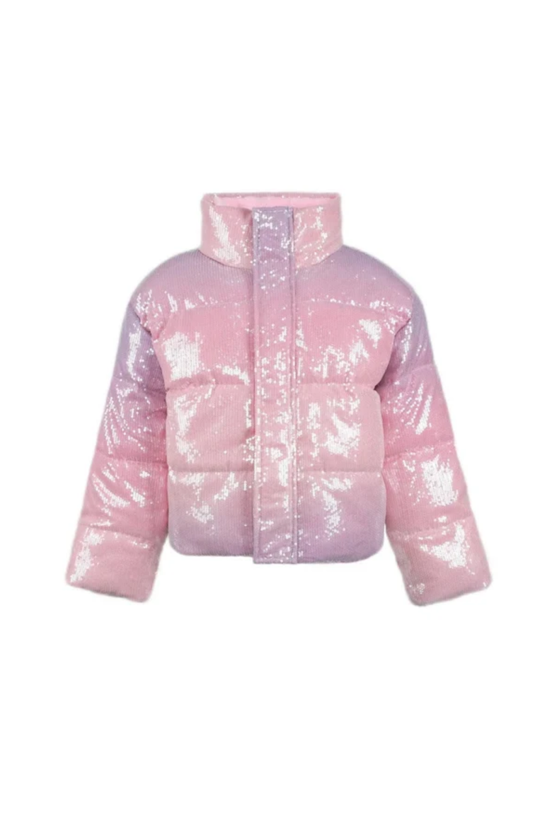 Cotton Candy Shimmer Puffer, Main, color, Pink