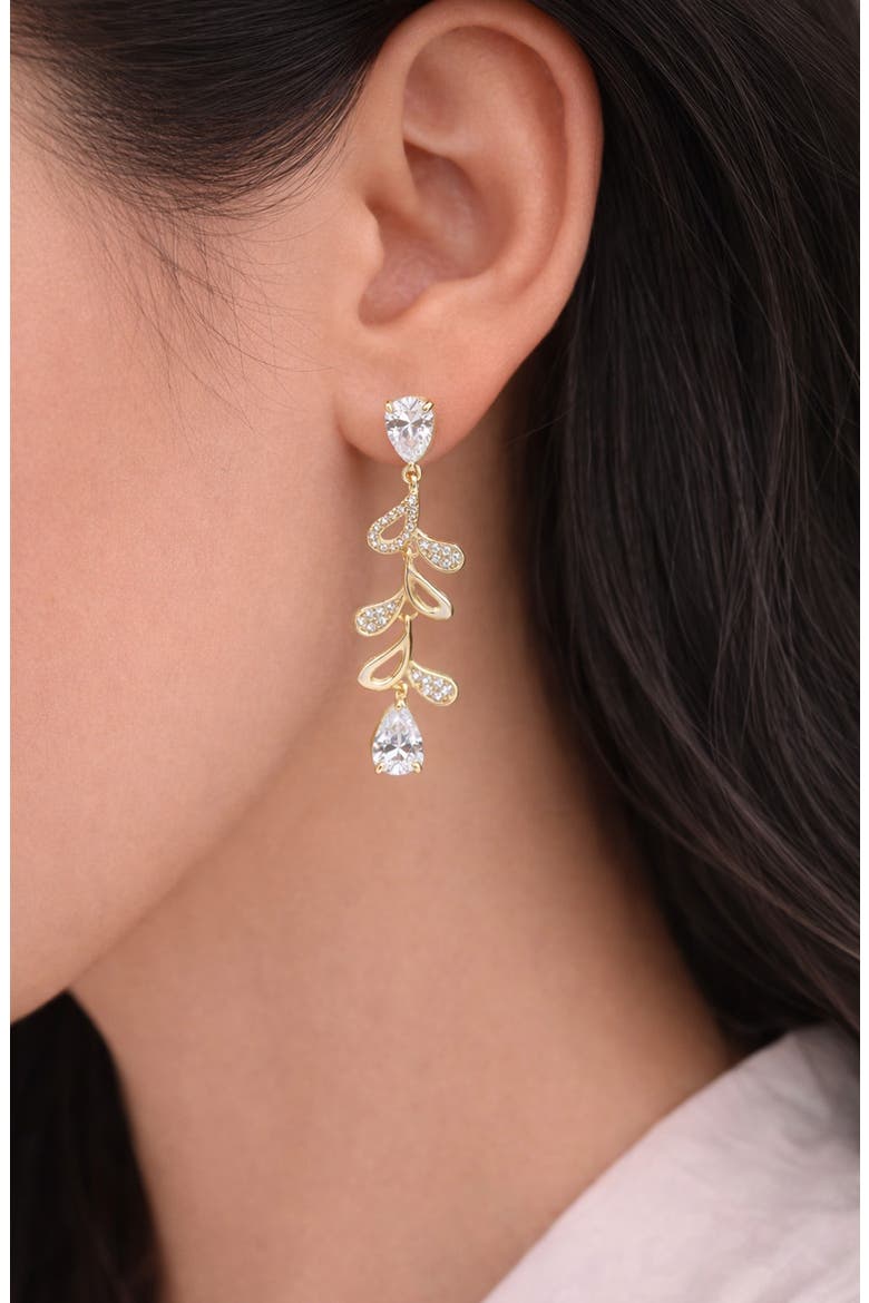 Cascade Glow Drop Earrings, Alternate, color, GOLD