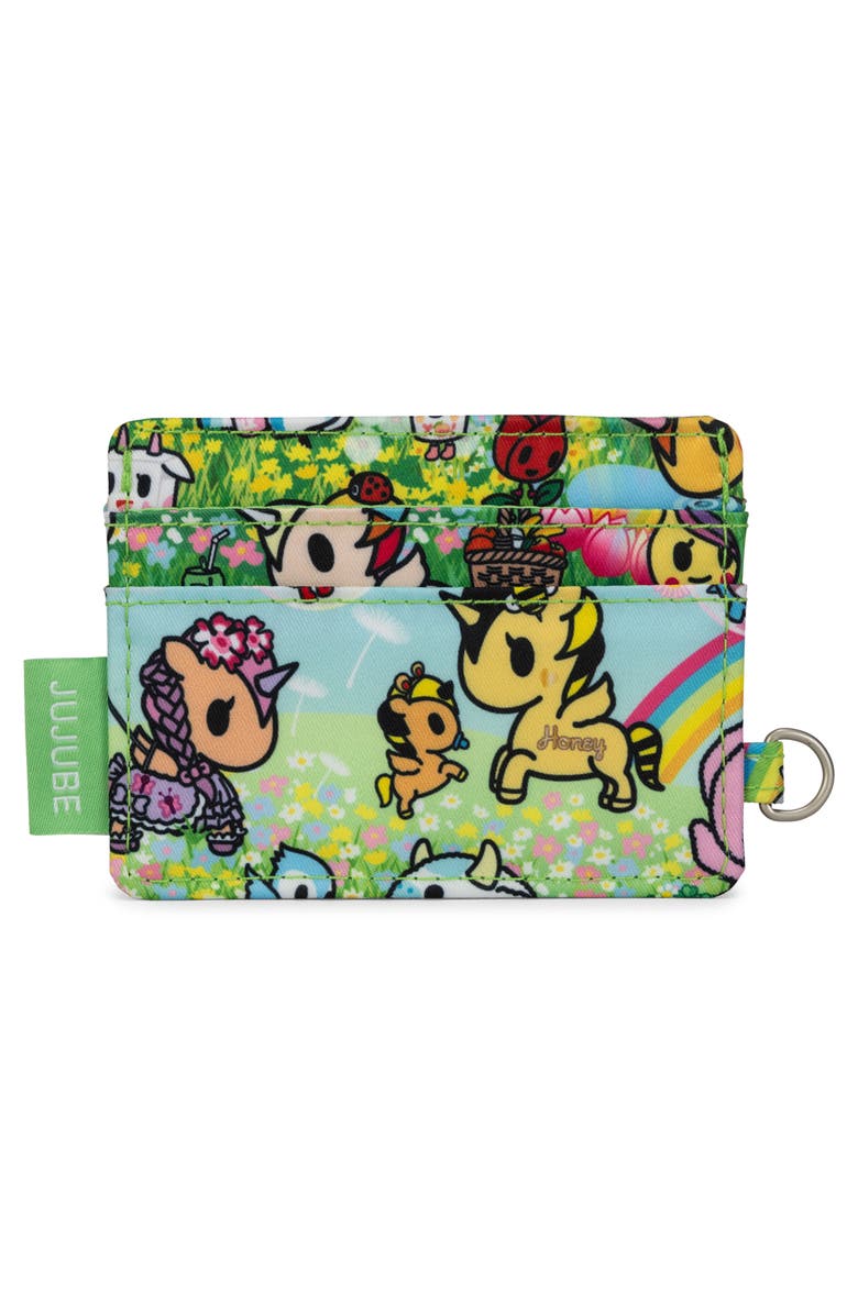 JuJuBe x tokidoki 20th Anniversary Celebration Be Charged Card Case, Alternate, color, Meadow Blooms