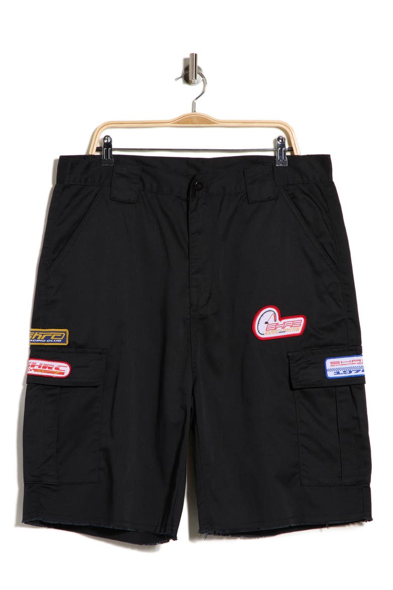 Baggy Cargo Work Shorts, Main, color, BLACK