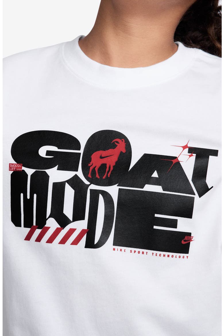 Kids' GOAT Mode Graphic T-Shirt, Alternate, color, WHITE