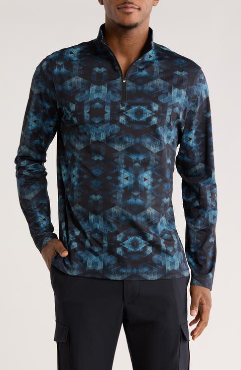 Stretch Cotton Quarter Zip Pullover