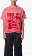mnml Face Distressed Graphic T-Shirt