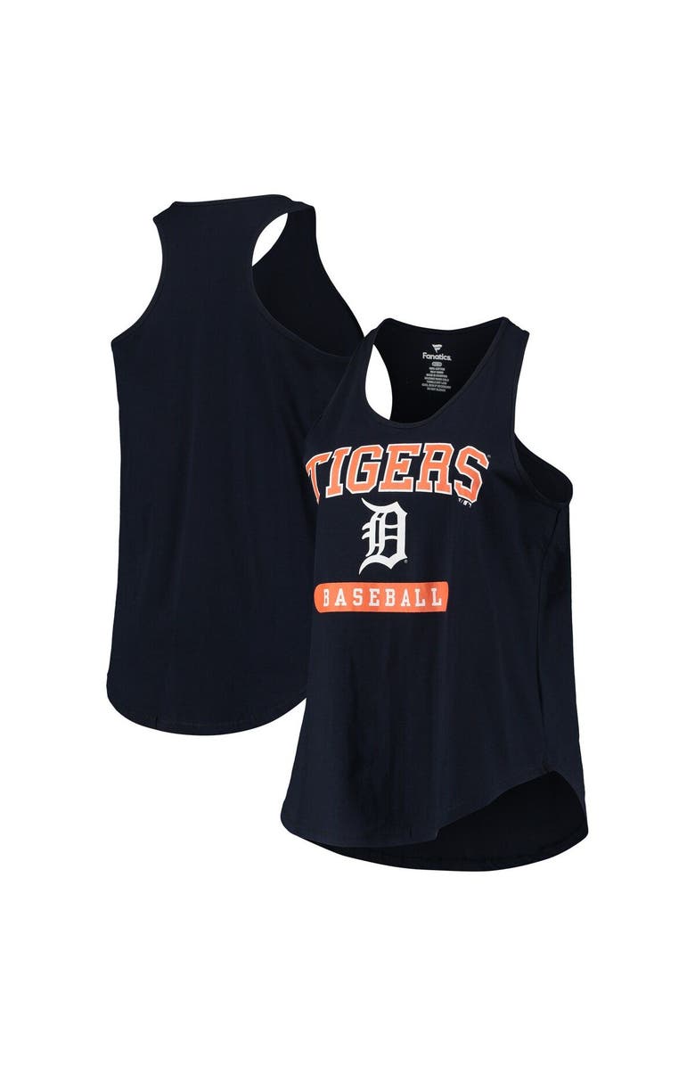 PROFILE Women's Navy Detroit Tigers Plus Size Racerback Tank Top, Main, color, 