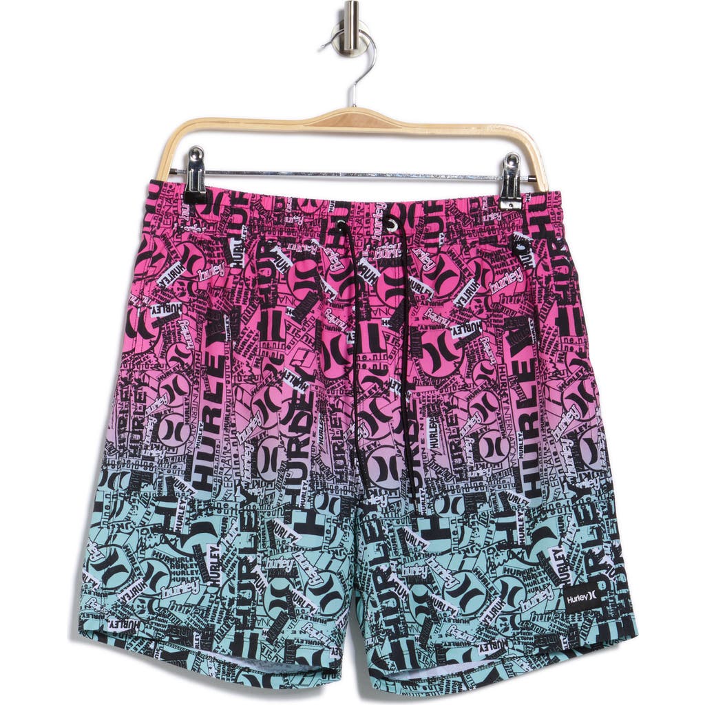 Hurley Cannonball Volley Swim Trunks In Multi