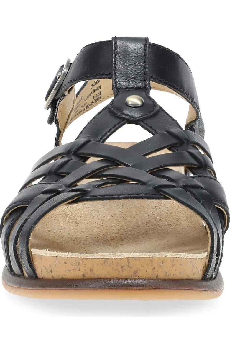 Dansko Christa Slingback Platform Wedge Sandal, Alternate, color, Black
