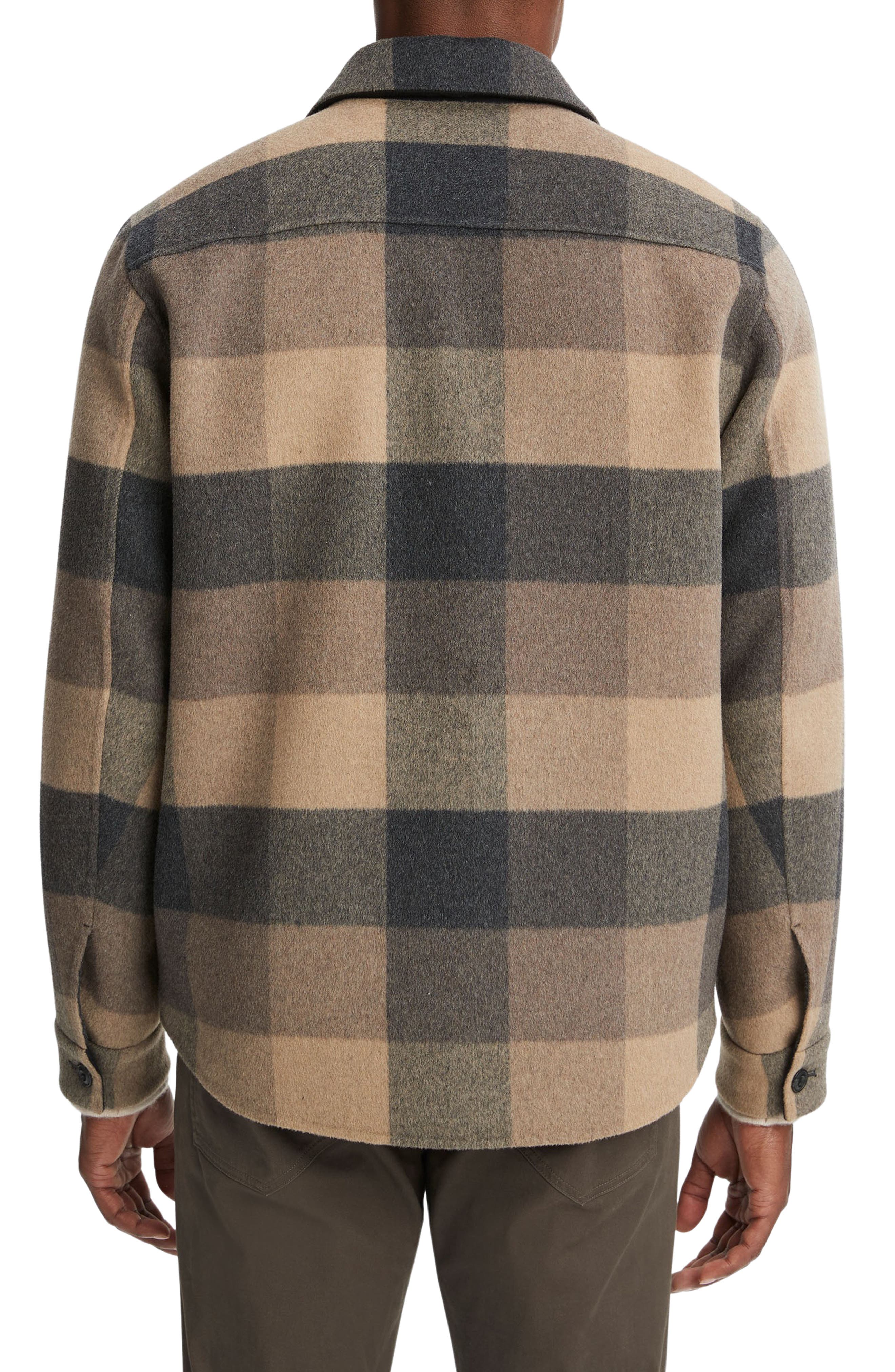 Splittable CheckWool Blend Button-Up Shirt Jacket - image 2