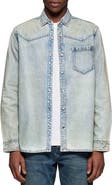 PURPLE BRAND Long Sleeve Coated Cotton Western Shirt