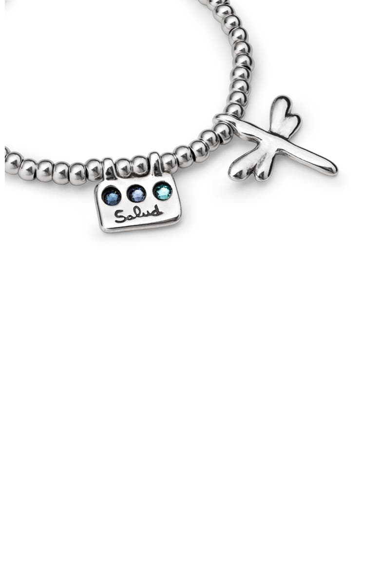 Dragonfly Strech Bracelet, Alternate, color, Silver