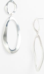 Ippolita Large Oval Snowman Wavy Earrings