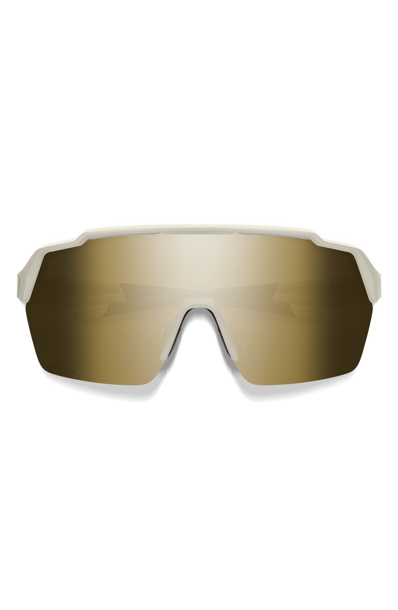 Smith Shift Split MAG<sup
™</sup
 139mm Shield Sunglasses, Main, color, Bone / Chromapop Black Gold