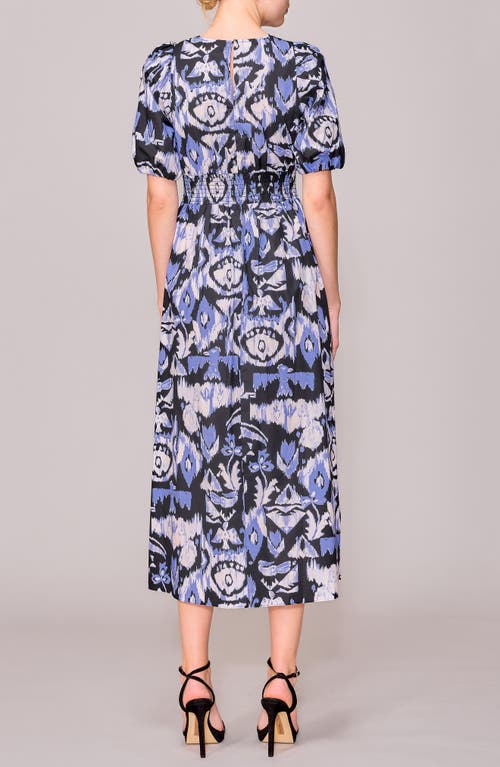 Melloday V-neck Smocked Waist Midi Dress