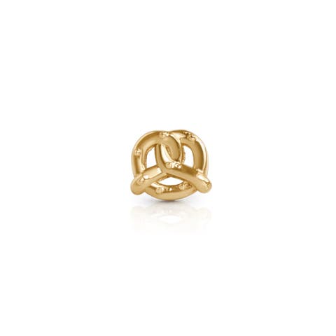 14K Yellow Gold Pretzel Stud