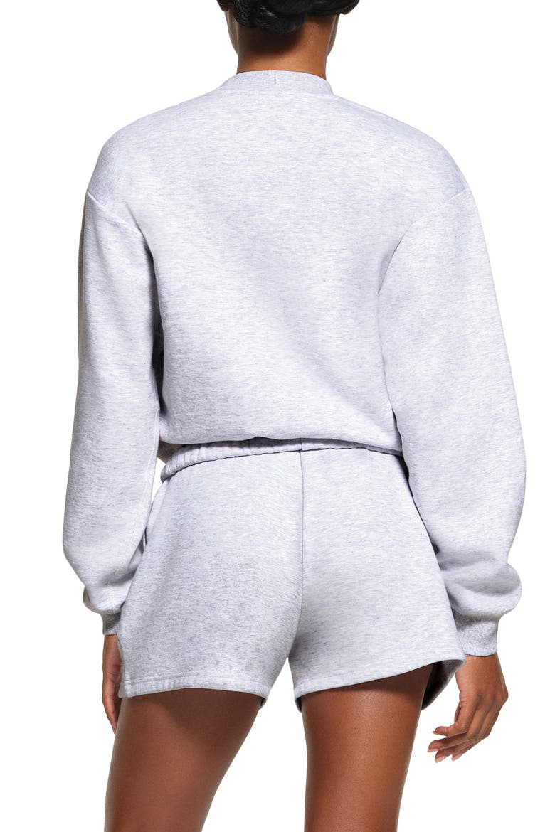 Cotton Blend Fleece Classic Crew Sweatshirt, Alternate, color, LIGHT HEATHER GRAY