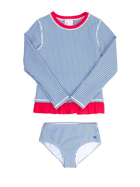 Long Sleeve Rash Guard 2-Piece Bikini Swimsuit