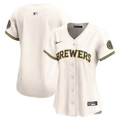 Women's Nike  Cream Milwaukee Brewers Home Limited Jersey