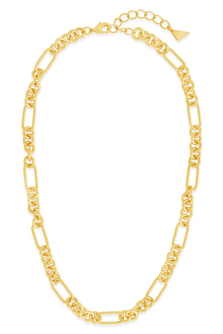 Fianna Mixed Link Chain Necklace, Alternate, color, GOLD