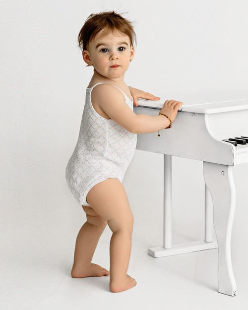 Minimoi 3 Pair Cotton Ribbed And Dot Pattern Bodysuits In White