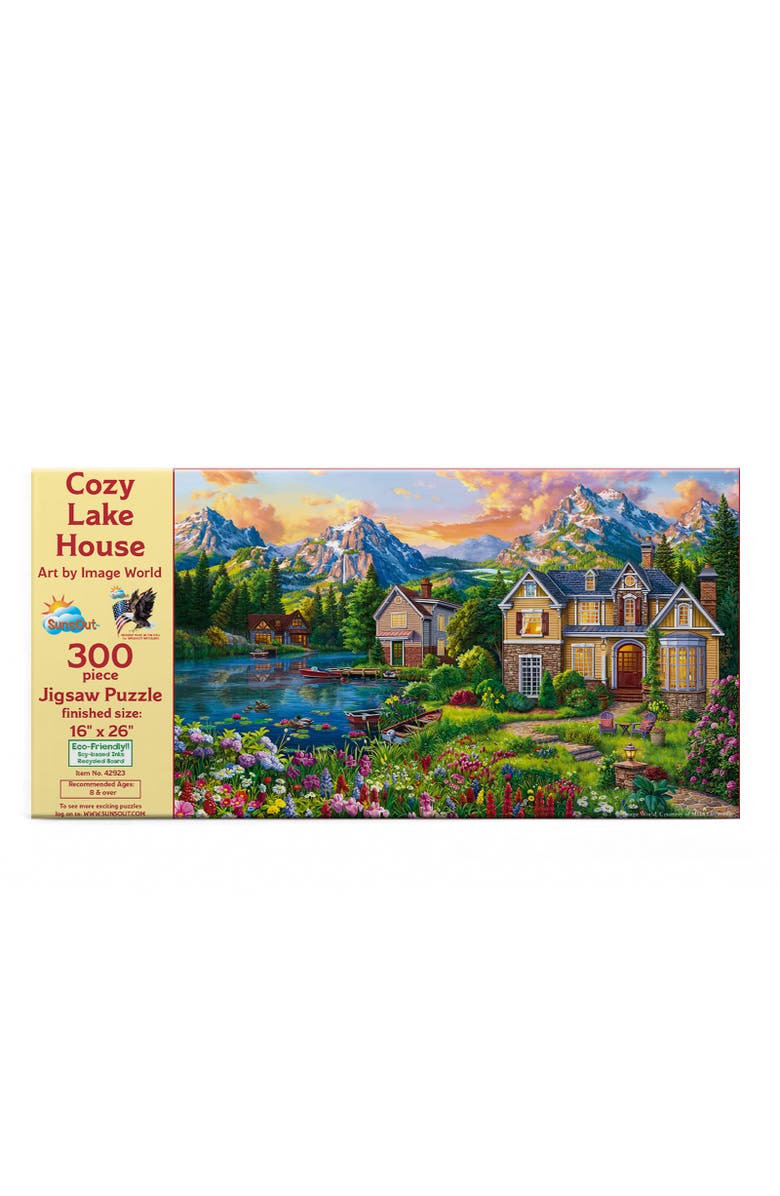 Sunsout Cozy Lake House 300 piece Jigsaw Puzzle for Adults, Alternate, color, Multicolor