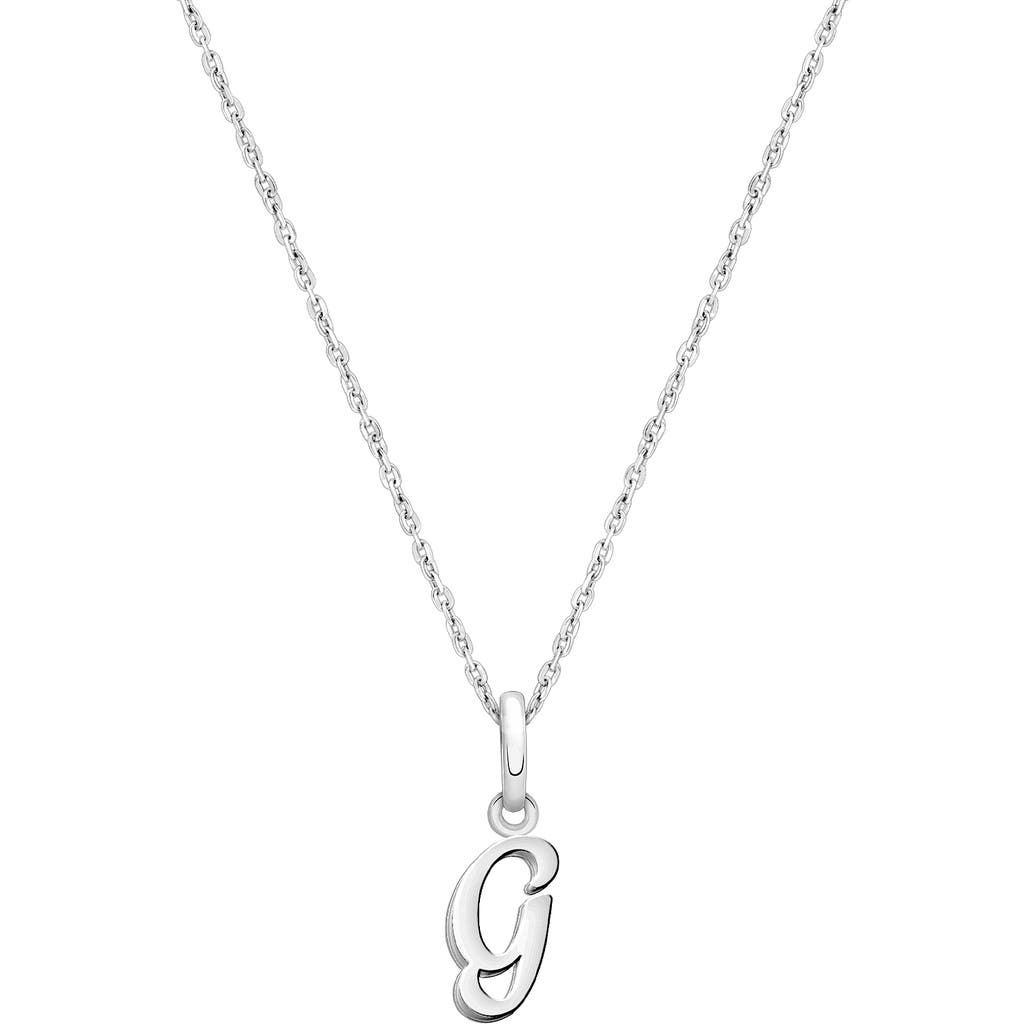 Tiny Blessings Sterling Silver Initial 12-14" Necklace In Metallic