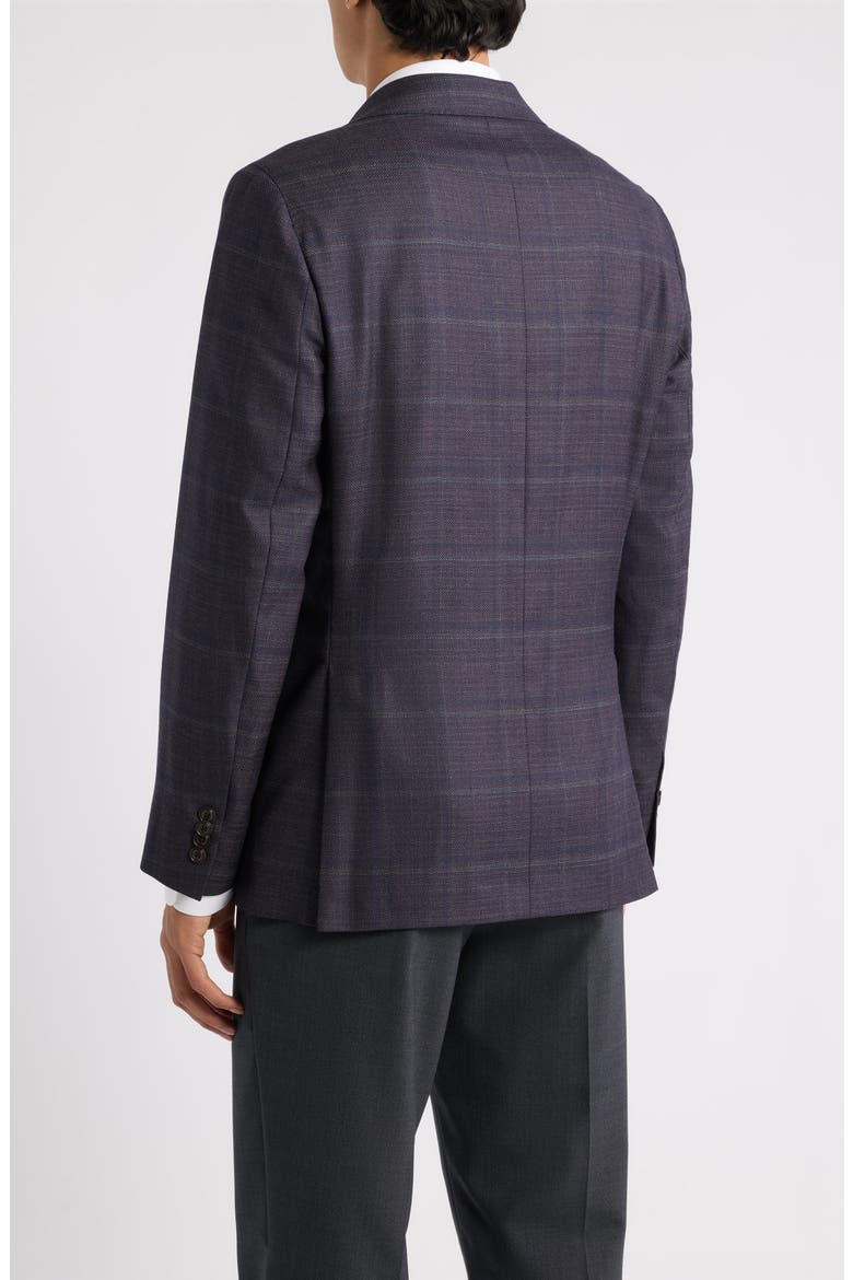 Midland Plaid Wool Sport Coat, Alternate, color, WINE