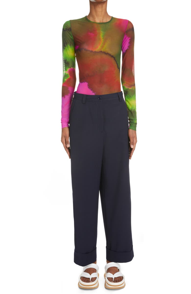 Dries Van Noten Heste Print Mesh Top, Alternate, color, 