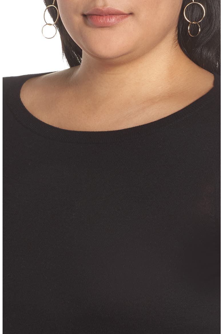 Boat Neck Sweater, Alternate, color, BLACK