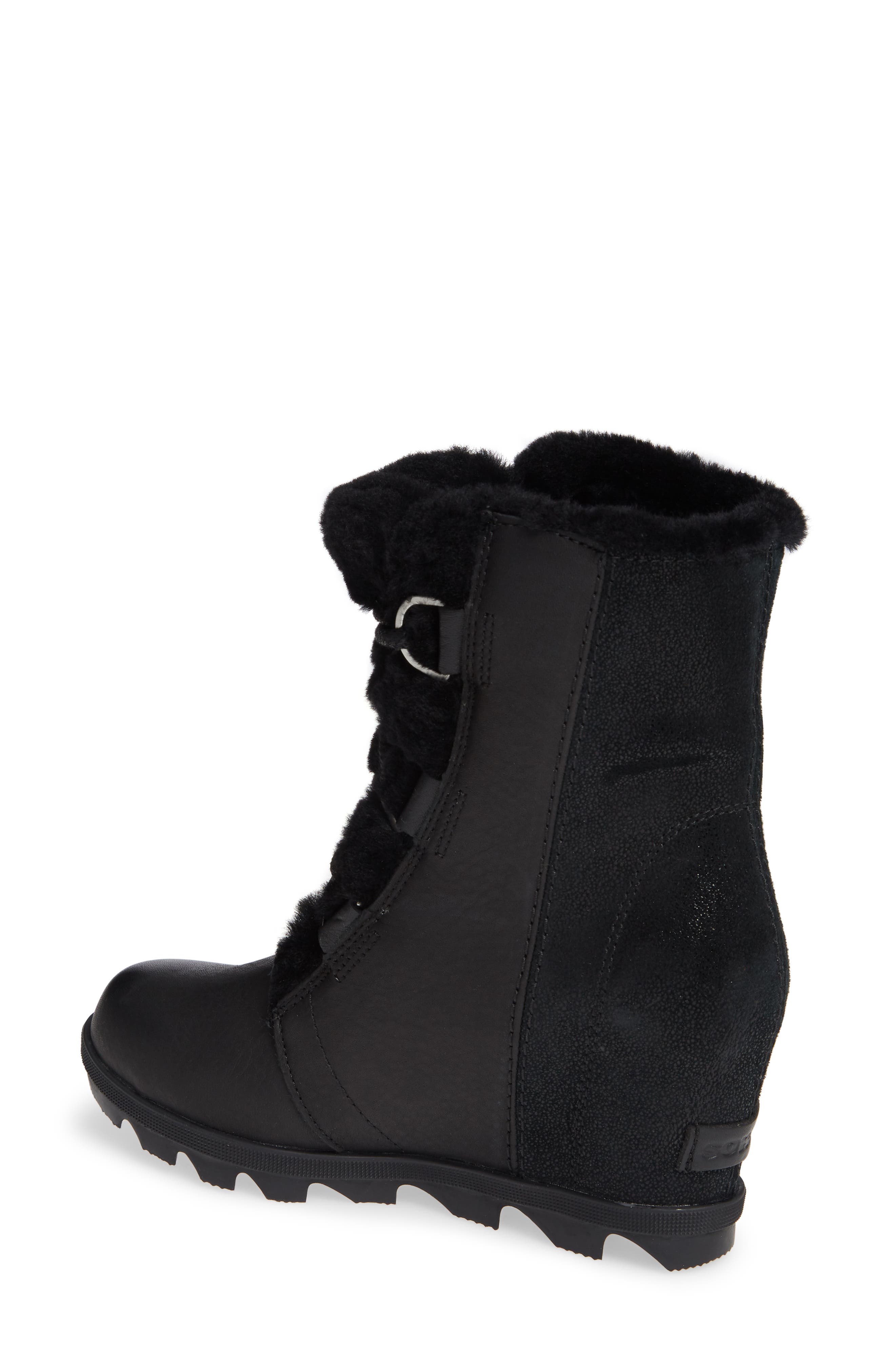 SOREL Joan of Arctic II Lux Wedge Genuine Shearling Bootie, Alternate, color, 