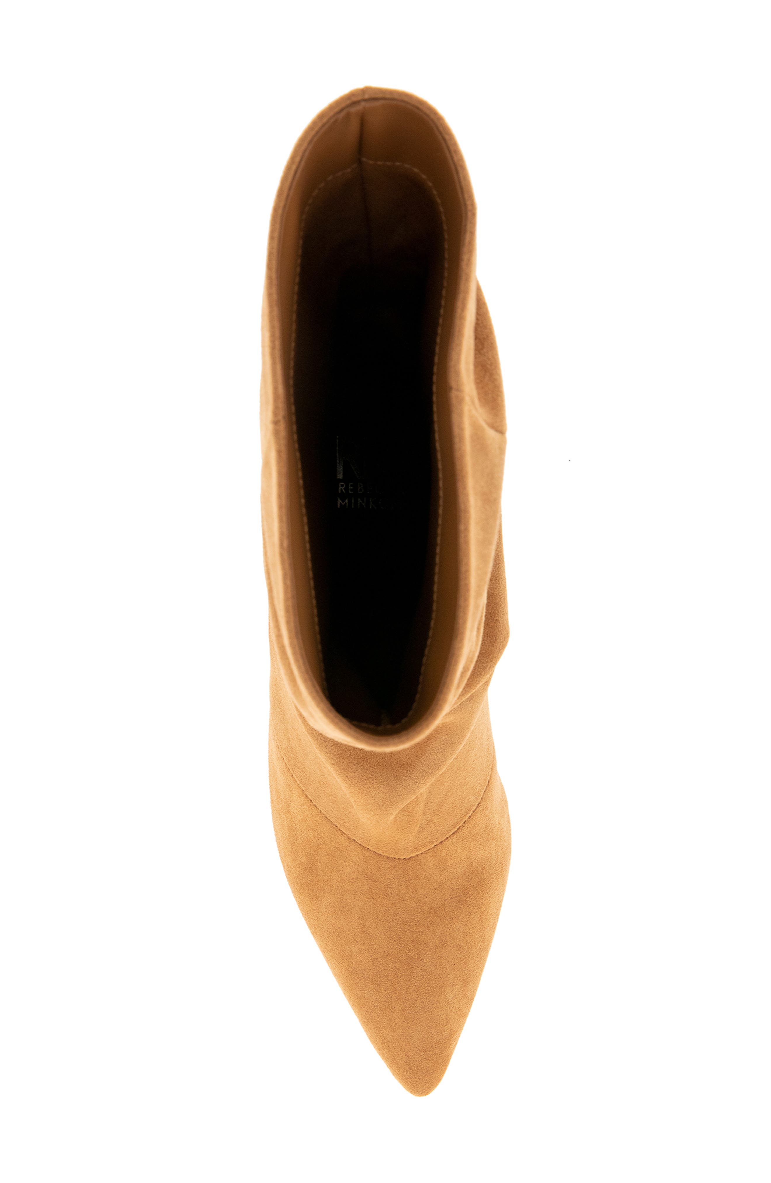 Polina Pointed Toe Slouch Bootie, Alternate, color, DUNE FAUX SUEDE