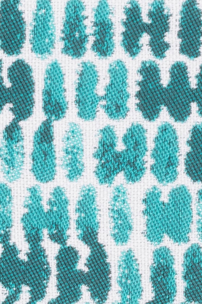 Thumbprint Indoor & Outdoor Woven Accent Pillow, Alternate, color, Aruba