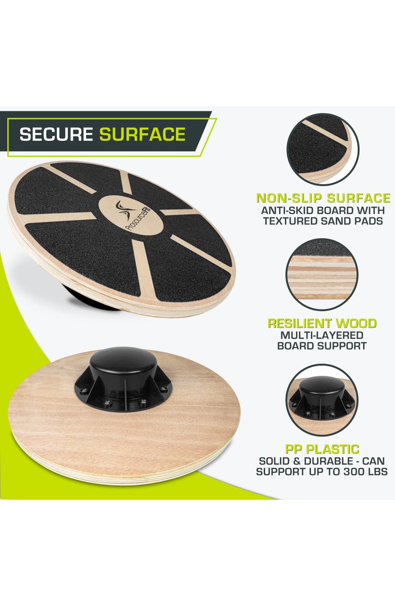 ProsourceFit Wooden Balance Board, Alternate, color, 